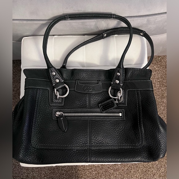 Coach Penelope Pebbled Leather Shoulder Bag - Picture 1 of 8